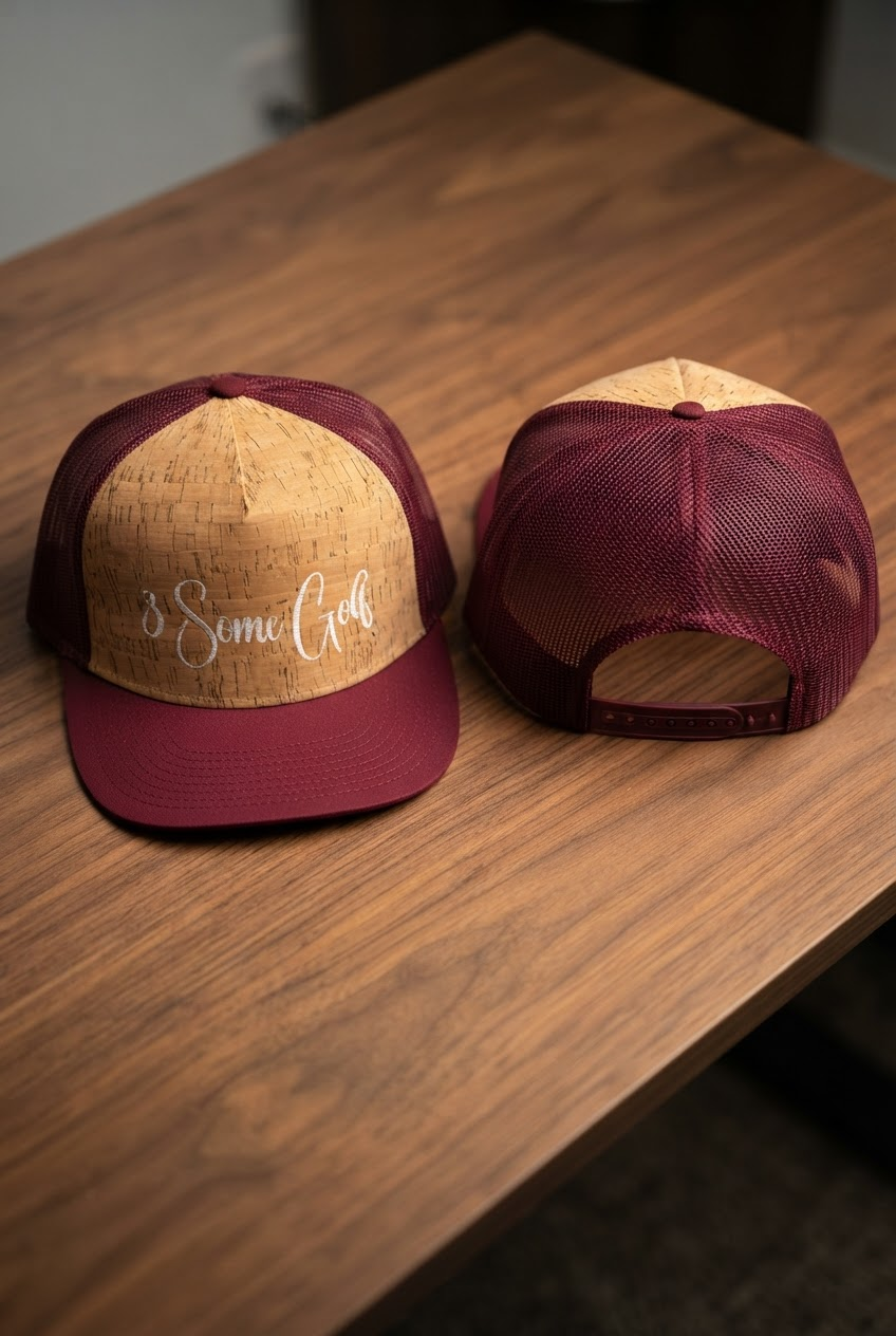 Maroon cork OTTO 3 Some Golf caps