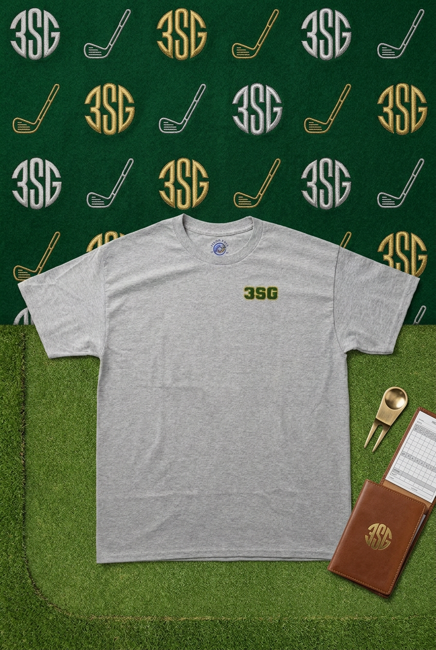 Forest green and gold 3SG tee