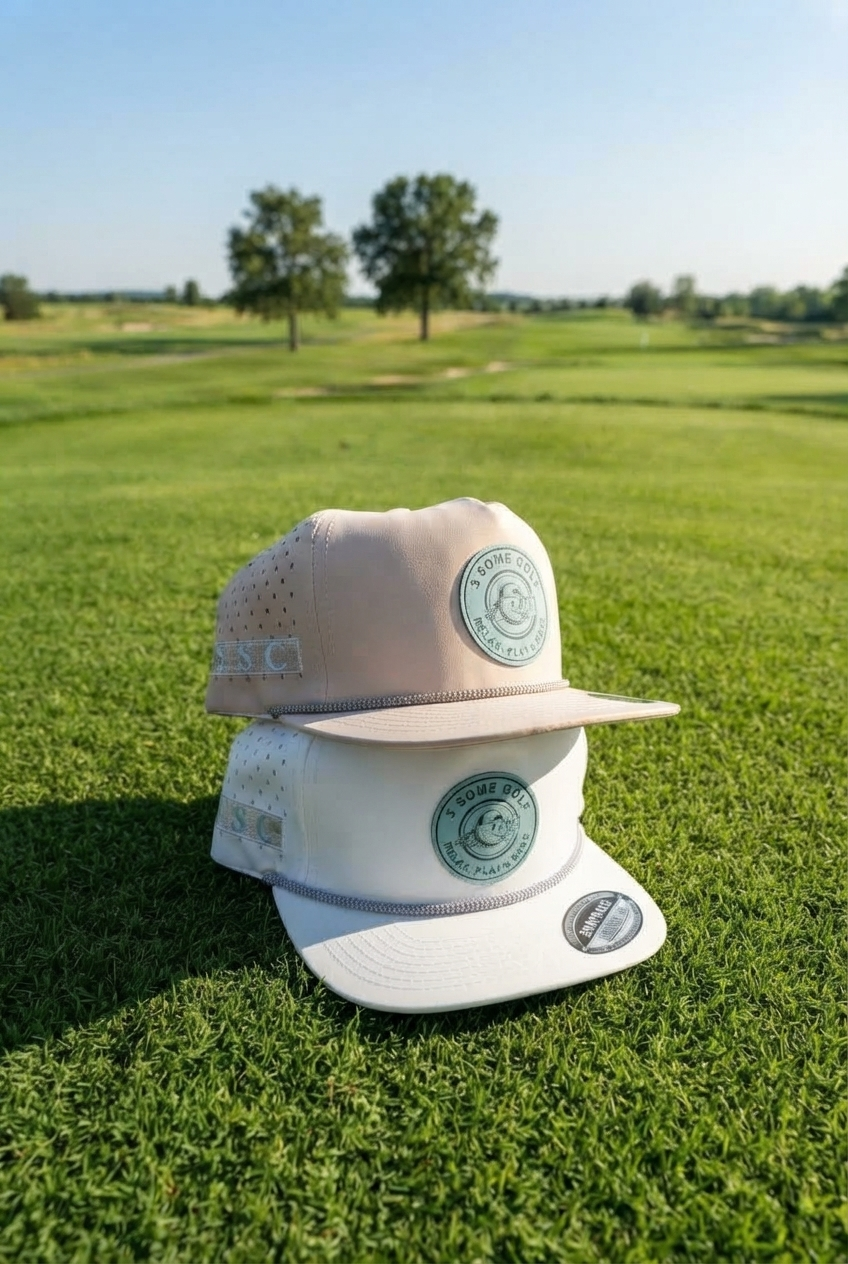 Perforated Snap Back in Tan